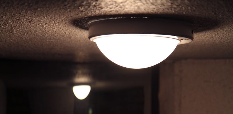 yellow light bulb during sunset