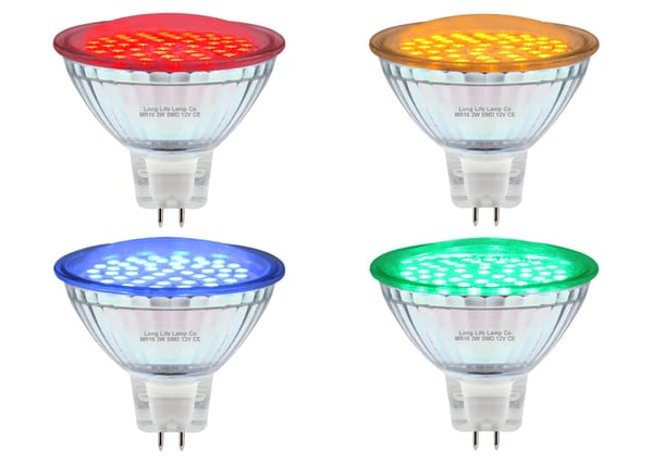 Can MR16 light bulbs be swapped for Coloured versions?