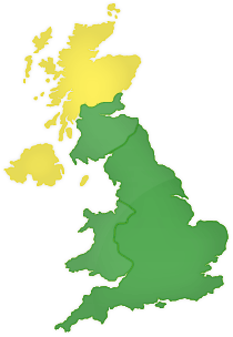 This map shows our regions of free delivery within the UK